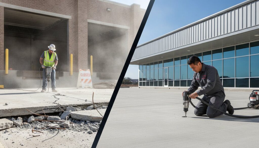 Concrete Replacement vs. Lifting Cost: A Commercial Decision Guide for 2026