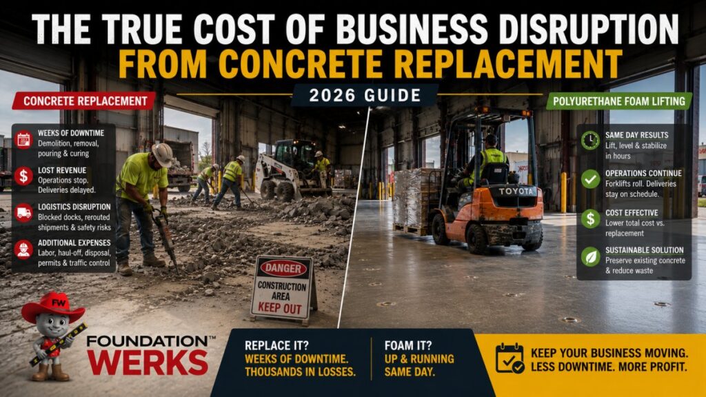 The True Cost of Business Disruption from Concrete Replacement: 2026 Guide