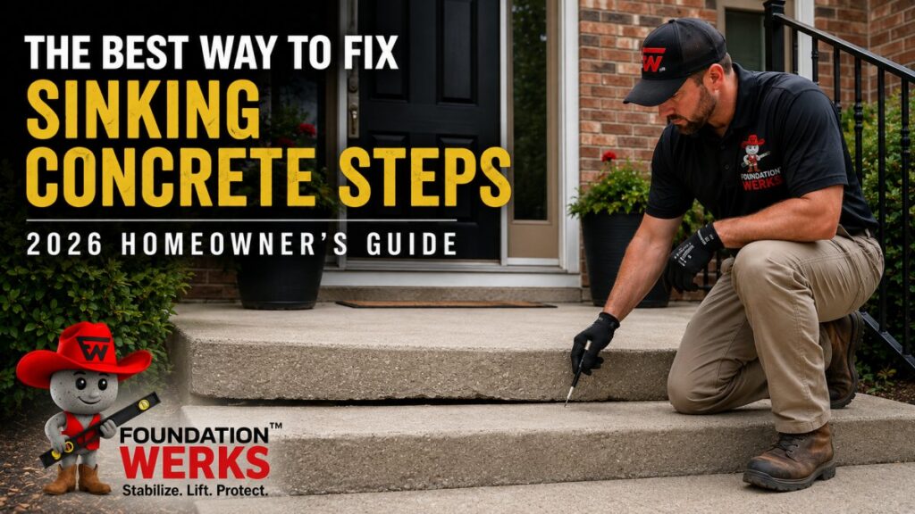 The Best Way to Fix Sinking Concrete Steps: 2026 Homeowner’s Guide