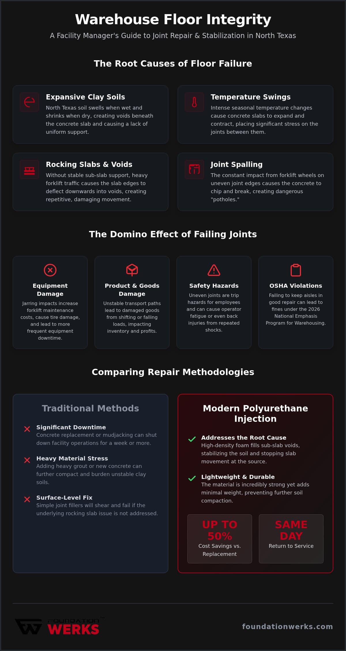 Warehouse Floor Joint Repair: 2026 DFW Industrial Guide
