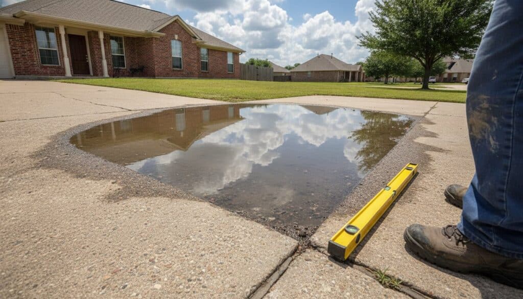 Why Your McKinney Driveway Has Standing Water & How to Fix It